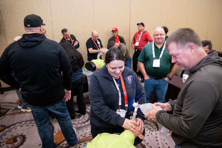 Attendees participating in hands-on pre-conference course | Texas EMS Conference