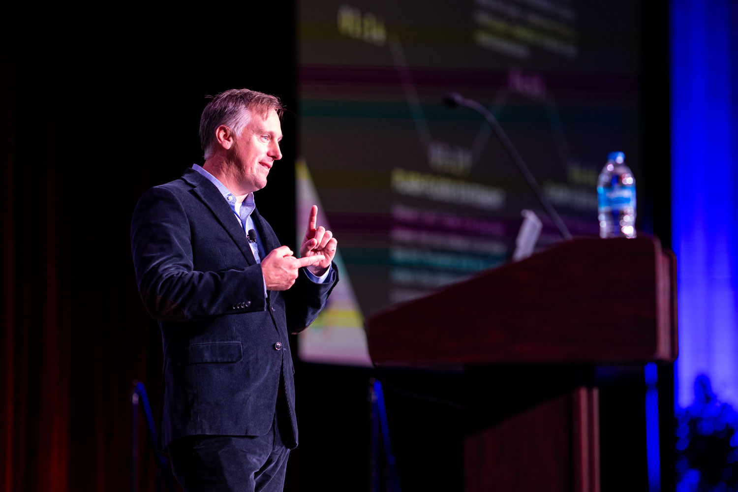 Speaker presenting on main stage at Texas EMS Conference