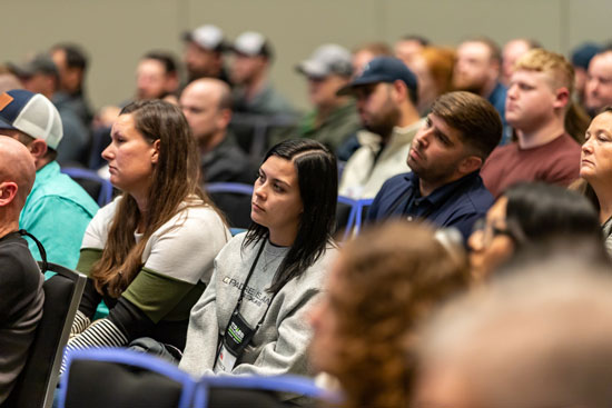Attendee listening to education session at Texas EMS Conference